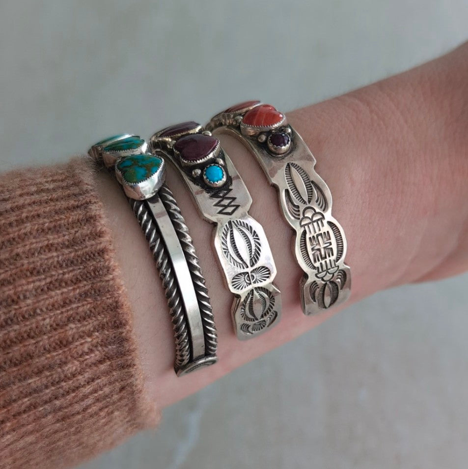 Sterling Silver Purple Shell Heart Bracelet