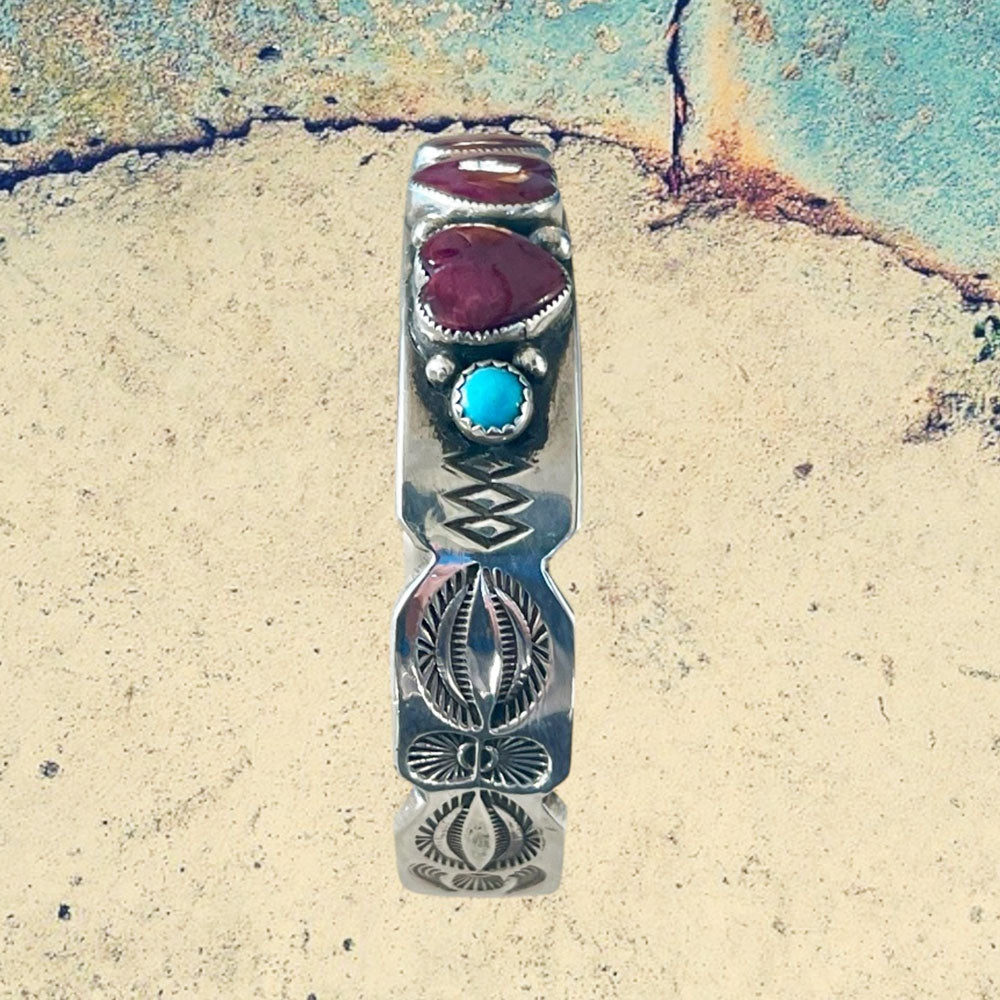 Sterling Silver Purple Shell Heart Bracelet