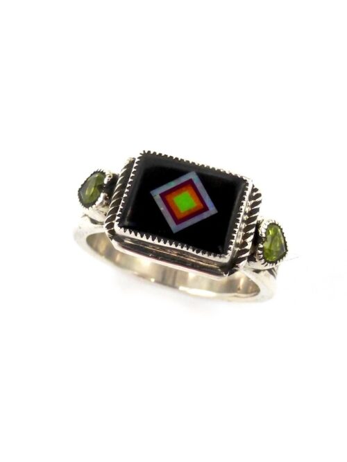 Jet-Coronet-Sabre-Rectangle-Peridot-Hearts-Ring