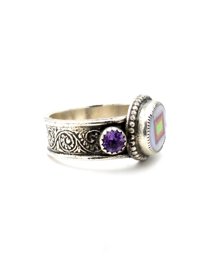 Opal Sabre Wing Oval Ring (AASR-00397)